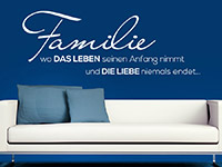 Wandtattoo Familie...