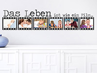 Fotorahmen Wandtattoo Film auf heller Wand