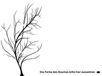 Wandtattoo Baum mit Blätter im Wind