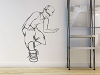 Stylisches Jungenzimmer Wandtattoo Hip-Hopper