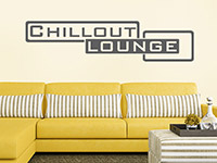 Chillout Lounge Wandtattoo im Wohnzimmer