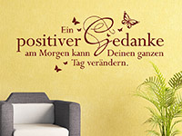 Wandtattoo Ein positiver Gedanke am Morgen im Flur