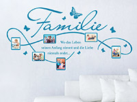 Fotorahmen Wandtattoo Bilderrahmen Familie in Farbe