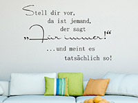 Wandtattoo Spruch Für immer im Wohnzimmer