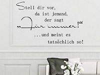 Romantischer Wandtattoo Spruch Für immer auf heller Wand