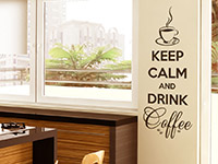 Kaffee Wandtattoo Drink Coffee in der Küche