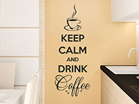 Englisches Wandtattoo Drink Coffee als genußvolle Dekoration