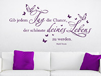 Wandtattoo Tag deines Lebens im Wohnzimmer