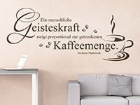 Zitat Wandtattoo Geisteskraft in Farbe