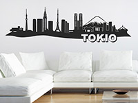 Skyline Tokio als Wandtattoo auf heller Grundfläche