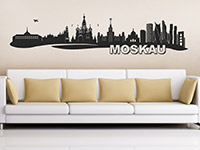 Wandtattoo Moskau im Wohnzimmer