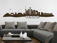 Peking Skyline als Wandtattoo in Farbe