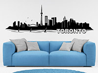 Skyline Wandtattoo Toronto im Wohnzimmer