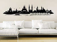 Wandtattoo Wiesbaden im Wohnzimmer