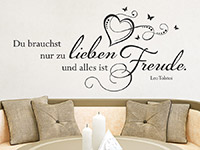 Wandtattoo Du brauchst nur zu lieben...