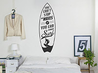 Cooler Wandtattoo Spruch Stop the waves im Schlafzimmer