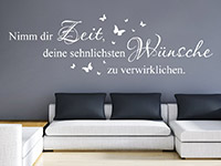 Wandtattoo Wünsche Spruch im Wohnzimmer