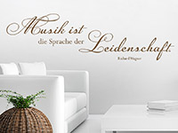 Wandtattoo Musik ist die Sprache... im Wohnzimmer