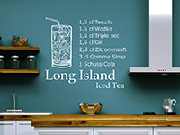 Wandtattoo Long Island Iced Tea