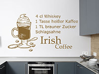 Irish Coffee Wandtattoo in der Küche