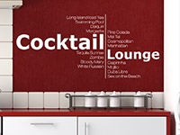 Wandtattoo Cocktail Lounge in der KÃ¼che in weiÃŸ