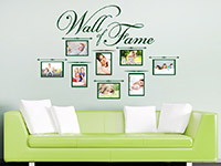 Foto Wandtattoo Wall of Fame im Wohnzimmer