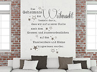 Wandtattoo Das Geheimnis der Weihnacht im Wohnzimmer