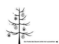 Wandtattoo Schlichter Weihnachtsbaum