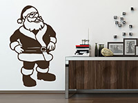 Nikolaus Wandtattoo im Wohnzimmer