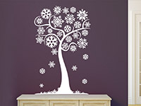 Wandtattoo Winterlicher Baum mit Schneeflocken | Bild 3