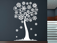 Wandtattoo Winterlicher Baum mit Schneeflocken | Bild 4