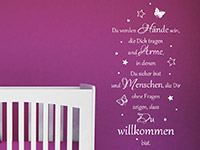 Baby Wandtattoo Zur Geburt im Babyzimmer