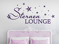 Wandtattoo Sternen Lounge im Schlafzimmer