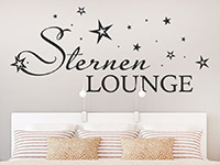 Sternen Lounge Wandtattoo über dem Bett