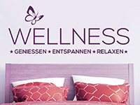 Badezimmer Wandtattoo Wellness Lounge im Bad