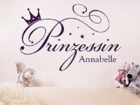 Wandtattoo Prinzessin mit Name | Bild 2