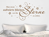 Wandtattoo Sterne sehen im Schlafzimmer