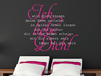 Wandtattoo Ich liebe dich!