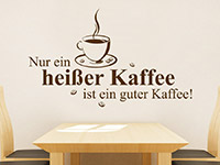 Wandtattoo Heißer Kaffee