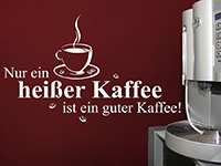 Wandtattoo Heißer Kaffee in der Küche