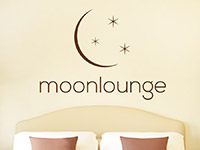 Wandtattoo Moonlounge im Schlafzimmer