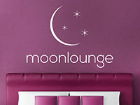 Modernes Wandtattoo Moonlounge in weiß