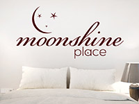 Wandtattoo Moonshine Place mit Sternen im Schlafzimmer