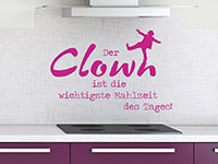 Wandtattoo Der Clown ... in pink in der Küche