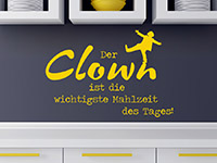 Witziger Wandtattoo Spruch Der Clown ... in gelb