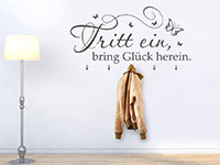 Wandtattoo Garderobe Tritt ein... im Flur