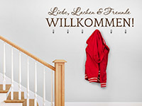 Wandtattoo Garderobe Freunde Willkommen im Flur