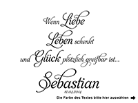 Wandtattoo Wenn Liebe Leben schenkt...