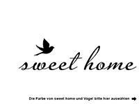 Wandtattoo Sweet Home zweifarbig Motivansicht