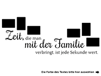 Wandtattoo Fotorahmen Zeit mit der Familie